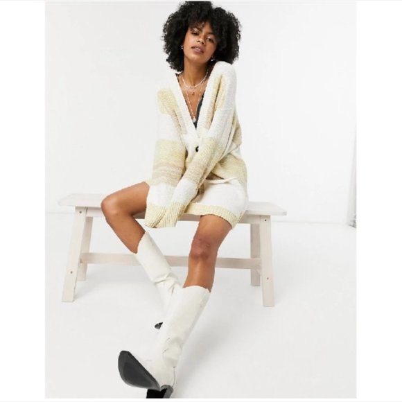 Free People Sweaters - BOGO! Free People Southport Beach Striped Knit Button Cardigan